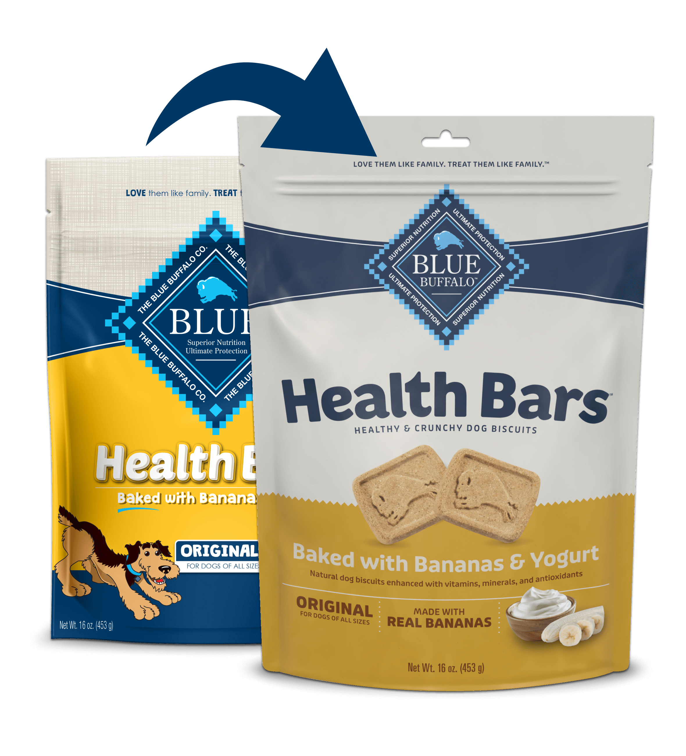 BLUE Health Bars With Banana and Yogurt