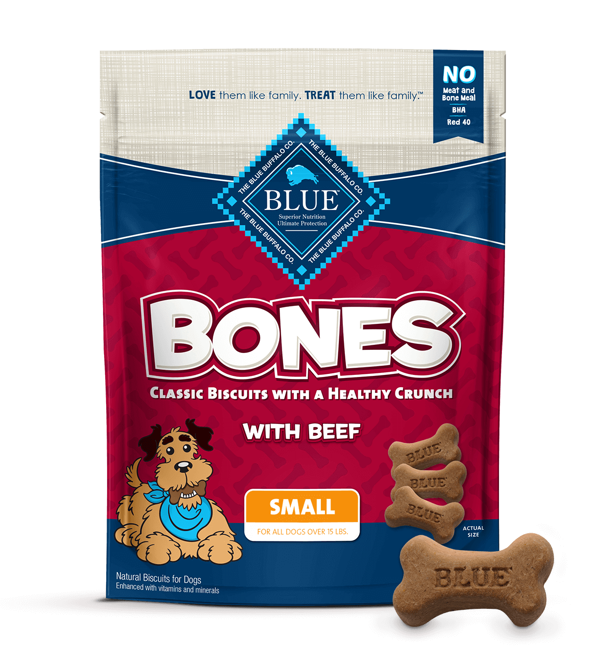 blue bones small bones baked with beef dog treats