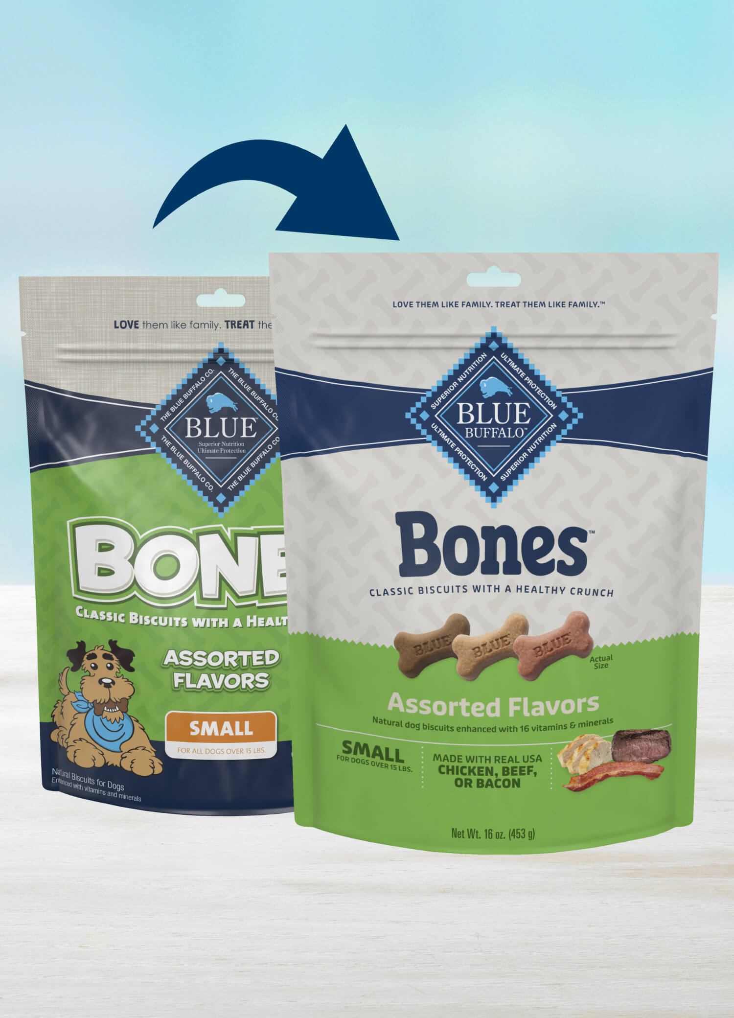 Bag of Blue Bones Crunchy Dog Biscuits