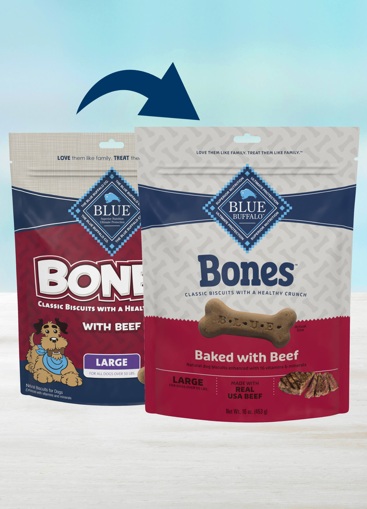 Bag of Blue Bones Crunchy Dog Biscuits