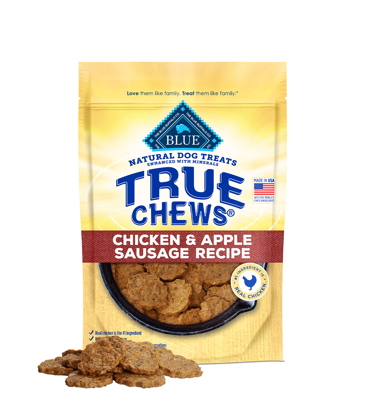 True Chews Dog Premium Chicken Apple Sausage