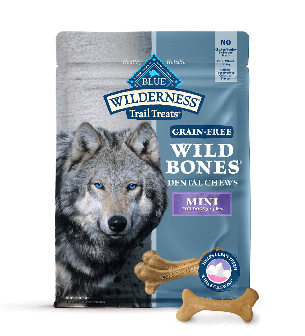 blue wilderness wild bones (format miniature) chien gateries