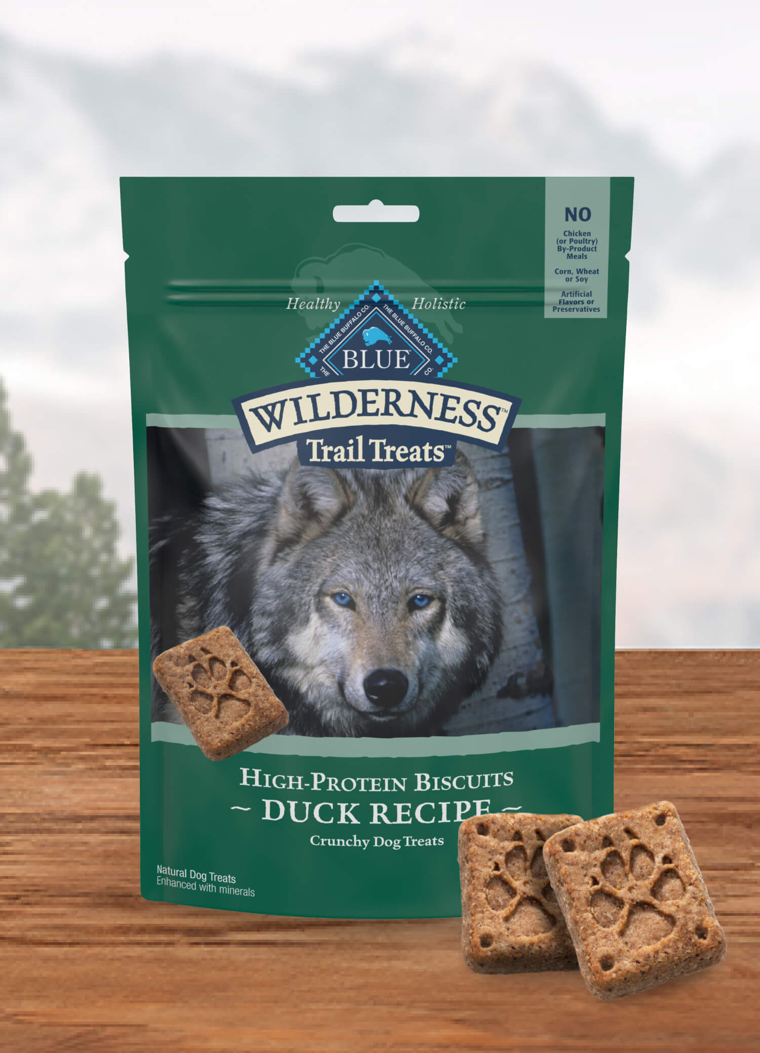 BLUE Wilderness Trail Treats Dog Treats Duck Biscuits