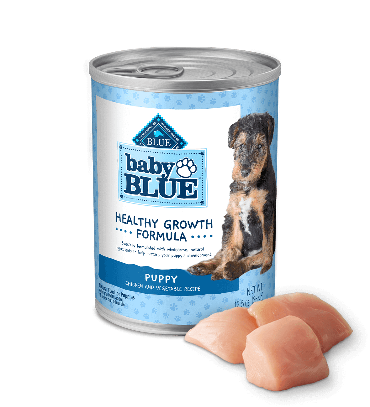 baby blue puppy chicken & vegetable recipe dog wet food