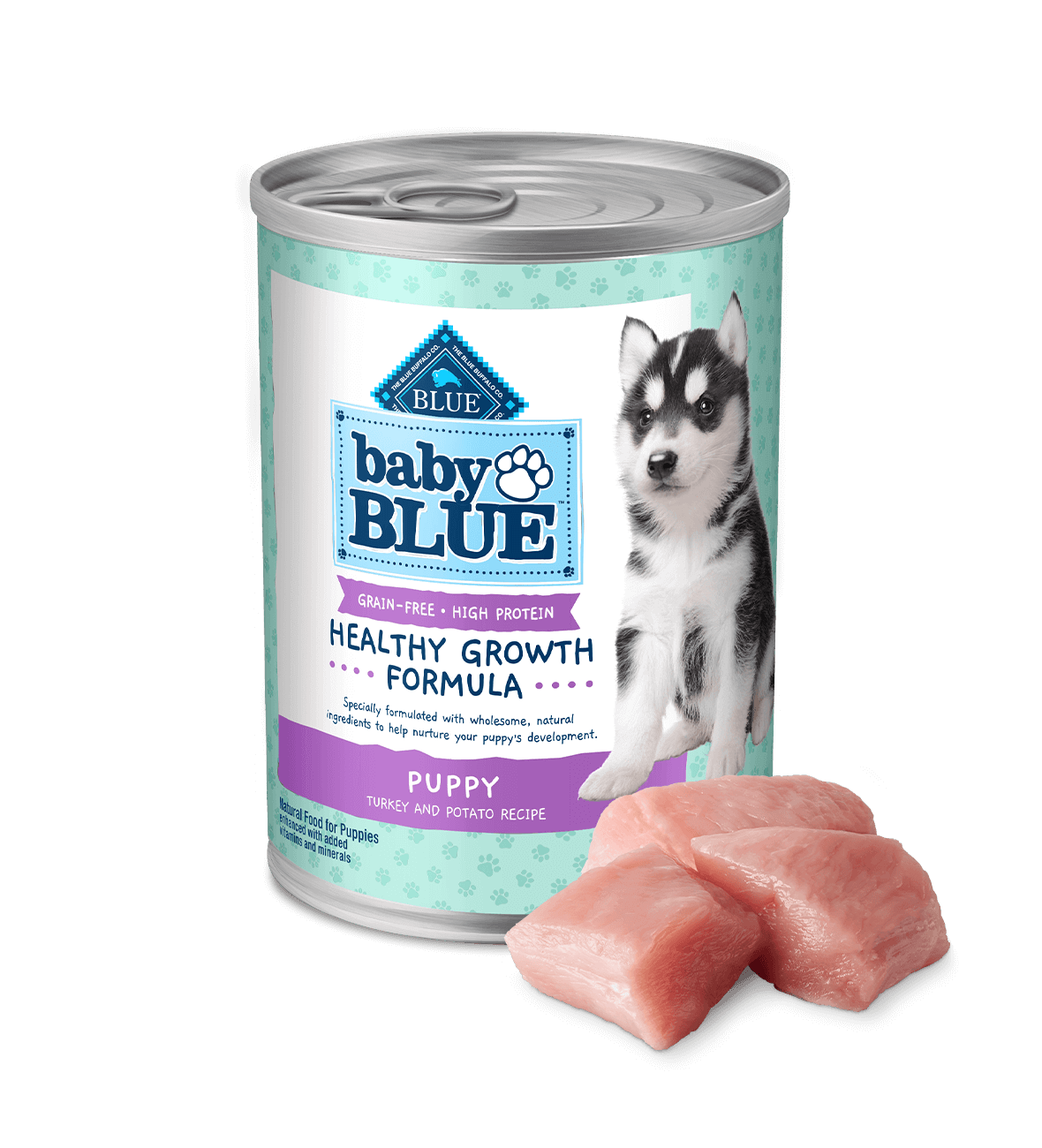 Blue canned best sale puppy food