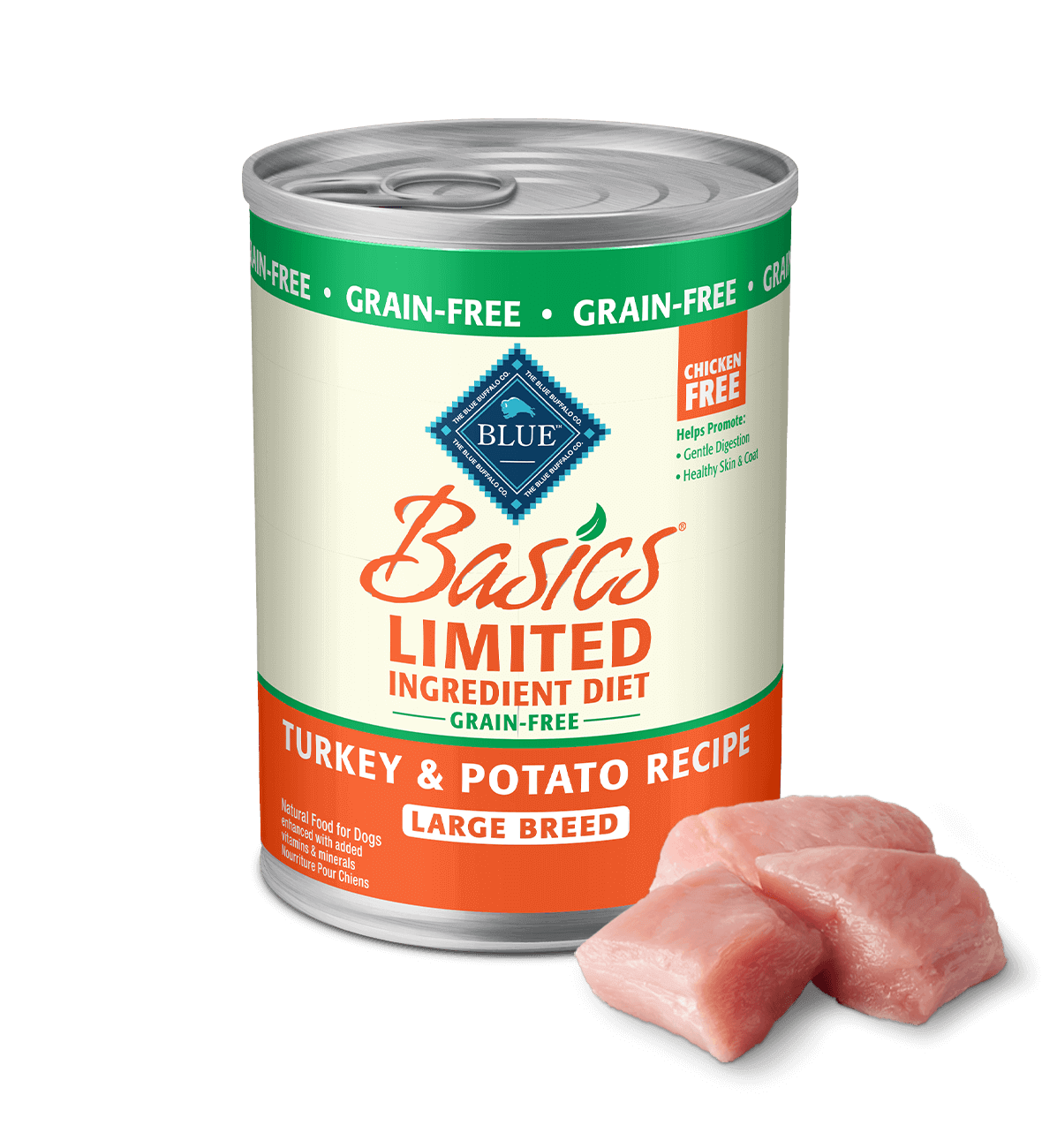 BLUE Basics Grain Free Wet Dog Food Large Breed Turkey Potato Blue Buffalo