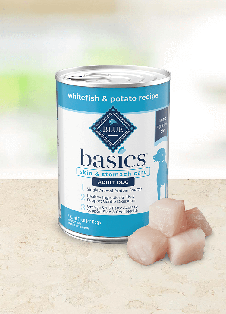 BLUE Basics Grain Free Wet Dog Food Whitefish Potato Recipe