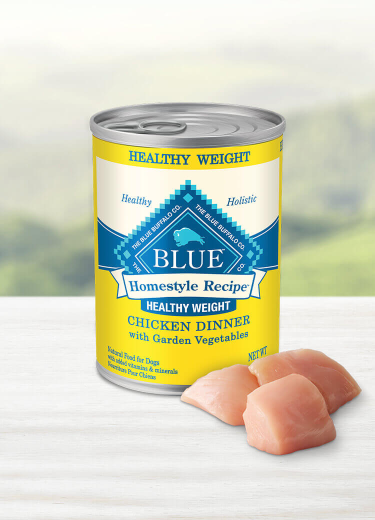 BLUE Homestyle Recipe Wet Dog Food Healthy Weight Chicken