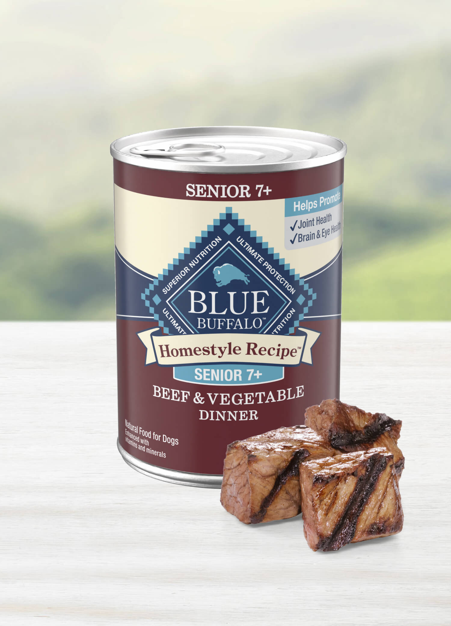 Bag of BLUE Homestyle Recipe Beef & Vegetable Dinner Senior Dog Food 