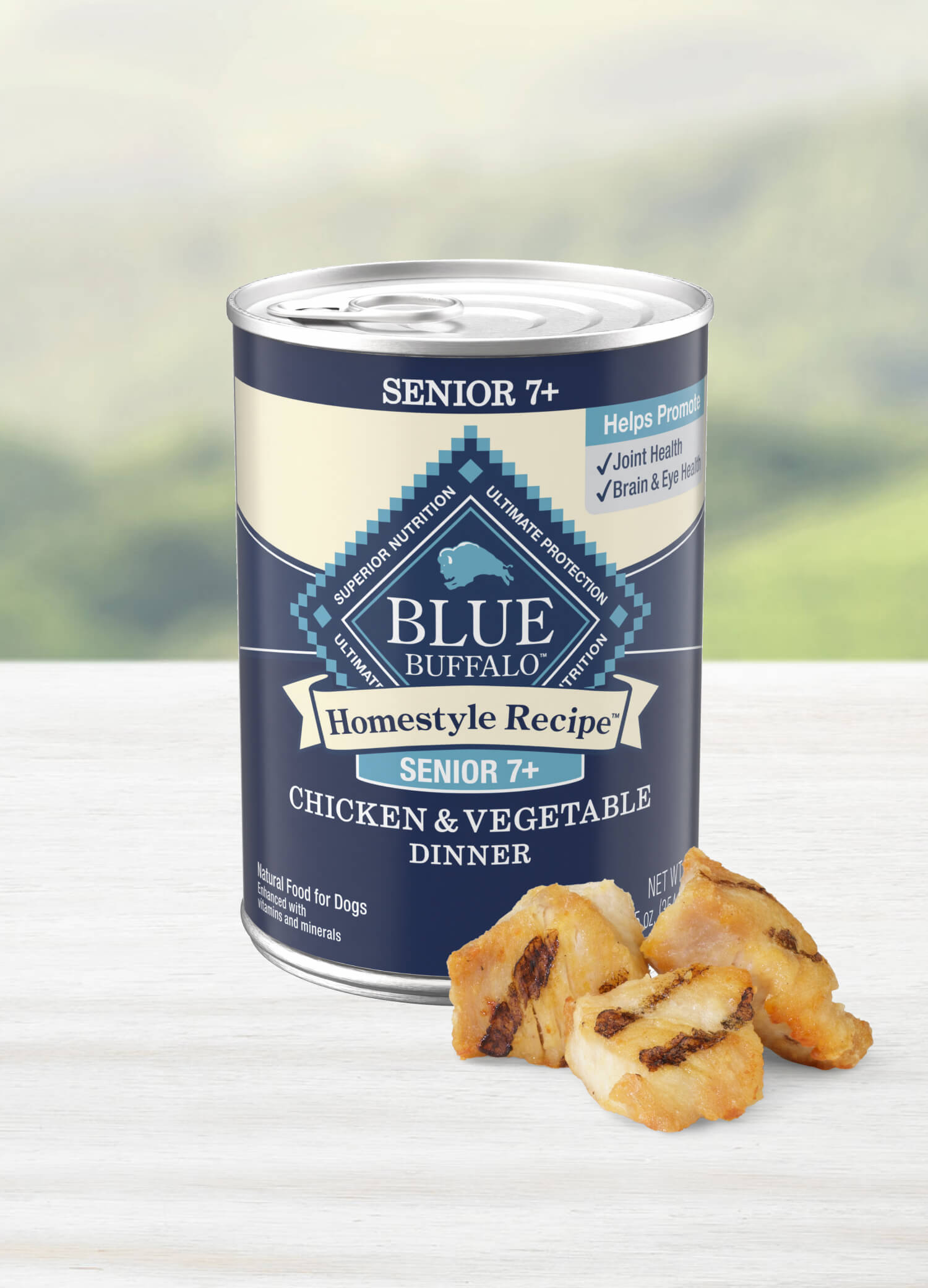 BLUE Homestyle Recipe Grain Free Senior Wet Dog Food Chicken Garden Vegetables Blue Buffalo