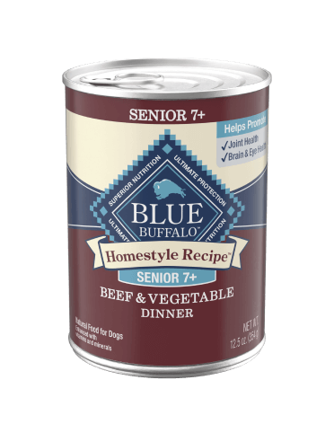 Blue senior canned dog food best sale