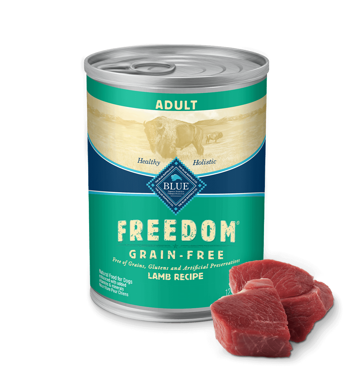 blue freedom adult grain-free lamb recipe dog wet food