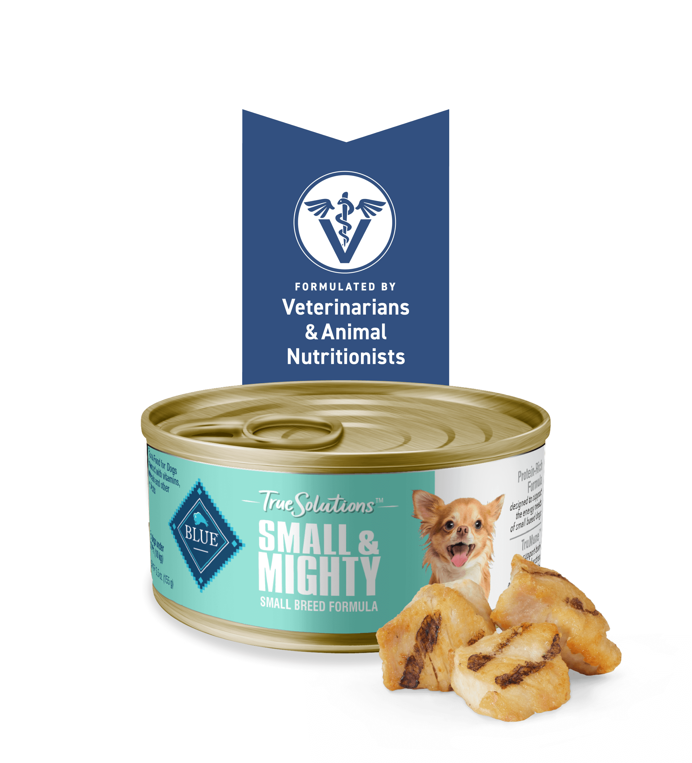 Can of BLUE True Solutions™ Small & Mighty dog food