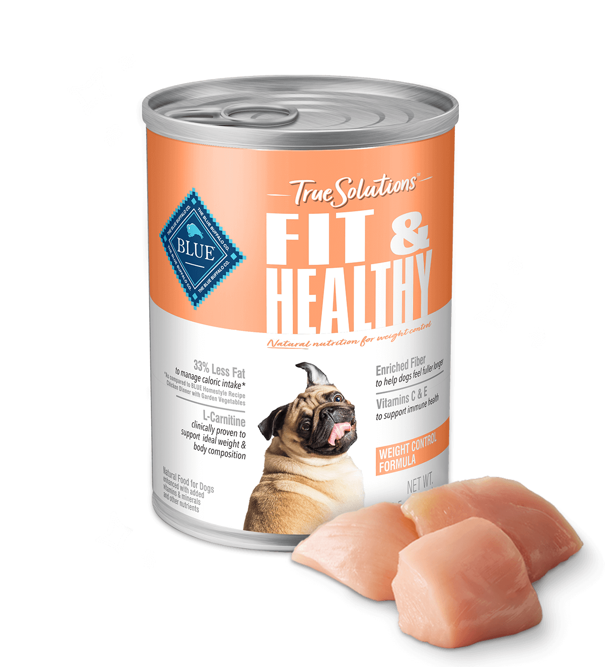 blue true solutions fit & healthy weight control dog wet food