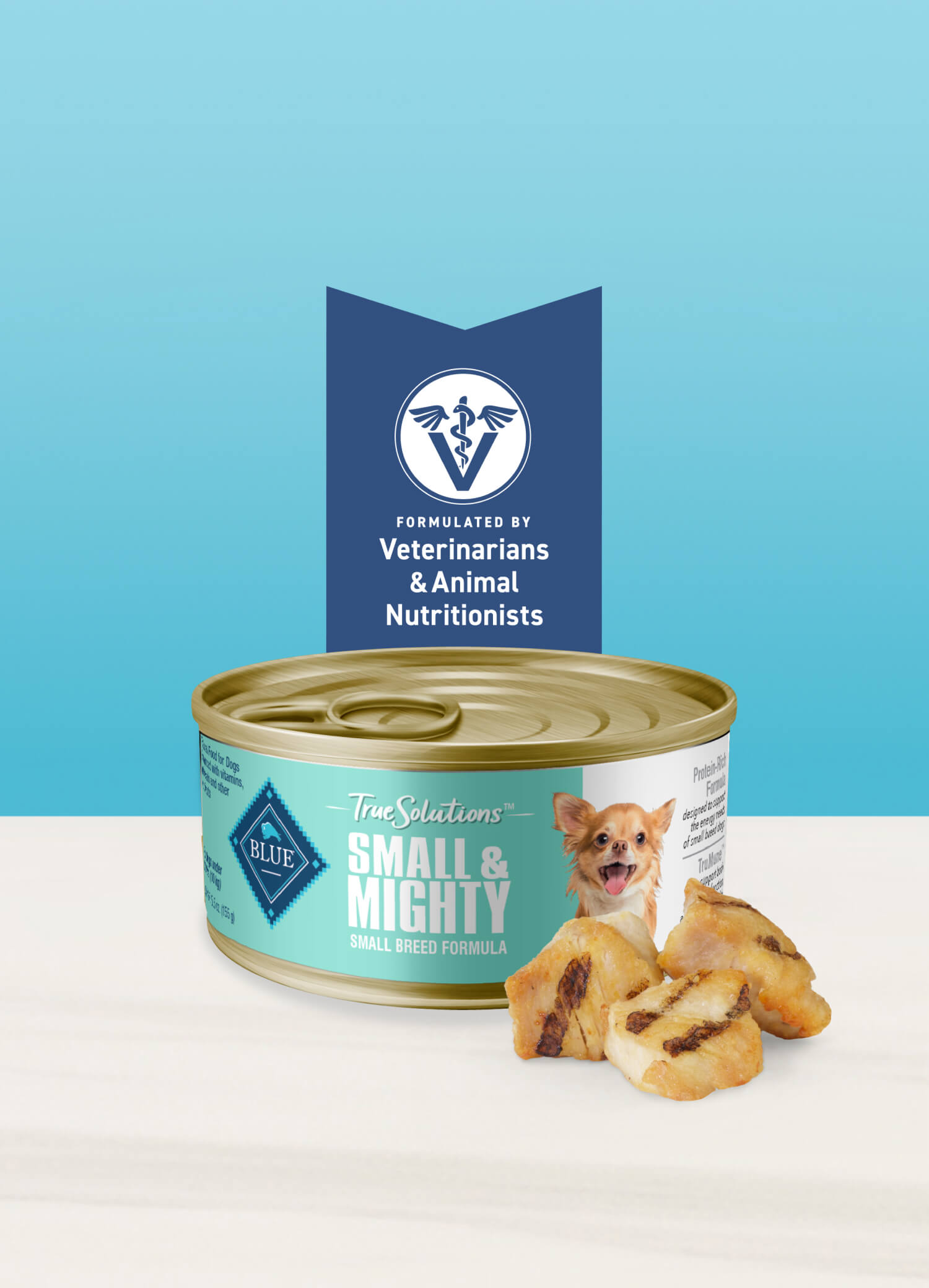 Can of BLUE True Solutions™ Small & Mighty dog food