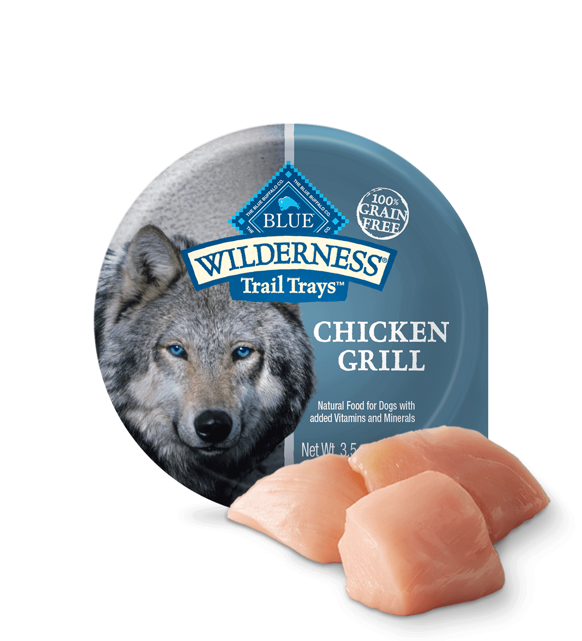 blue wilderness trail trays chicken grill dog wet food