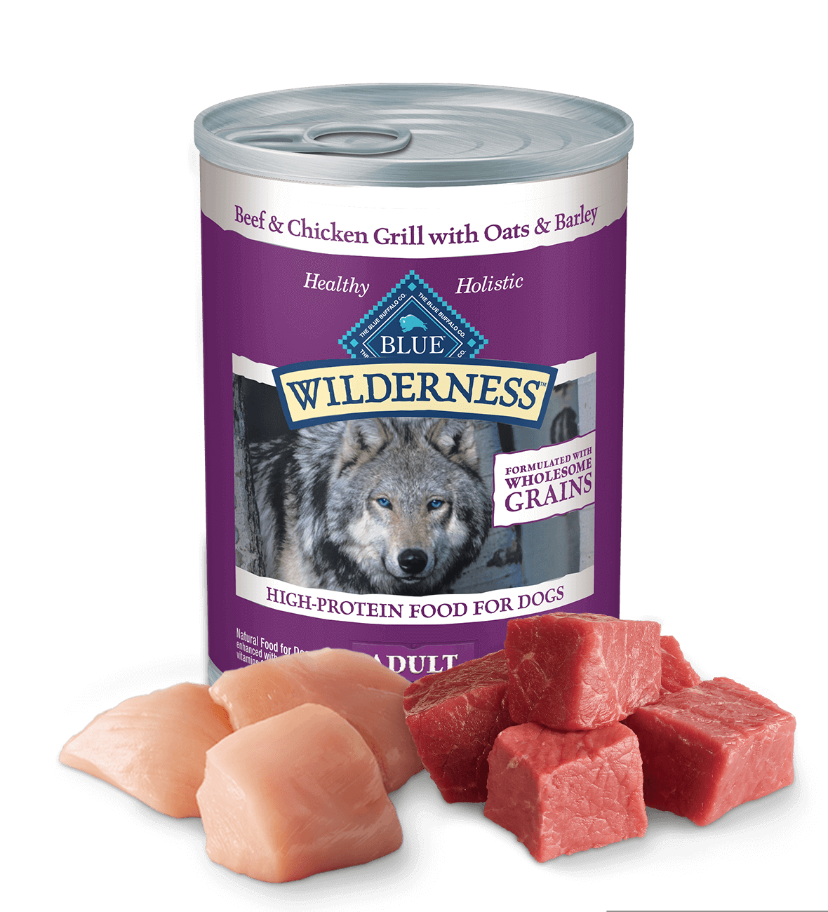 BLUE Wilderness Beef Chicken with Grains Wet Dog Food Blue