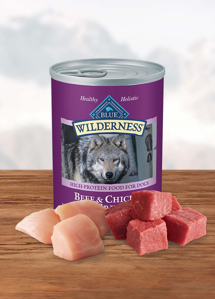 BLUE Wilderness Wet Dog Food Beef Chicken Grill Blue Buffalo