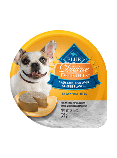 BLUE Divine Delights® Wet Dog Food - Sausage, Egg & Cheese Flavor ...